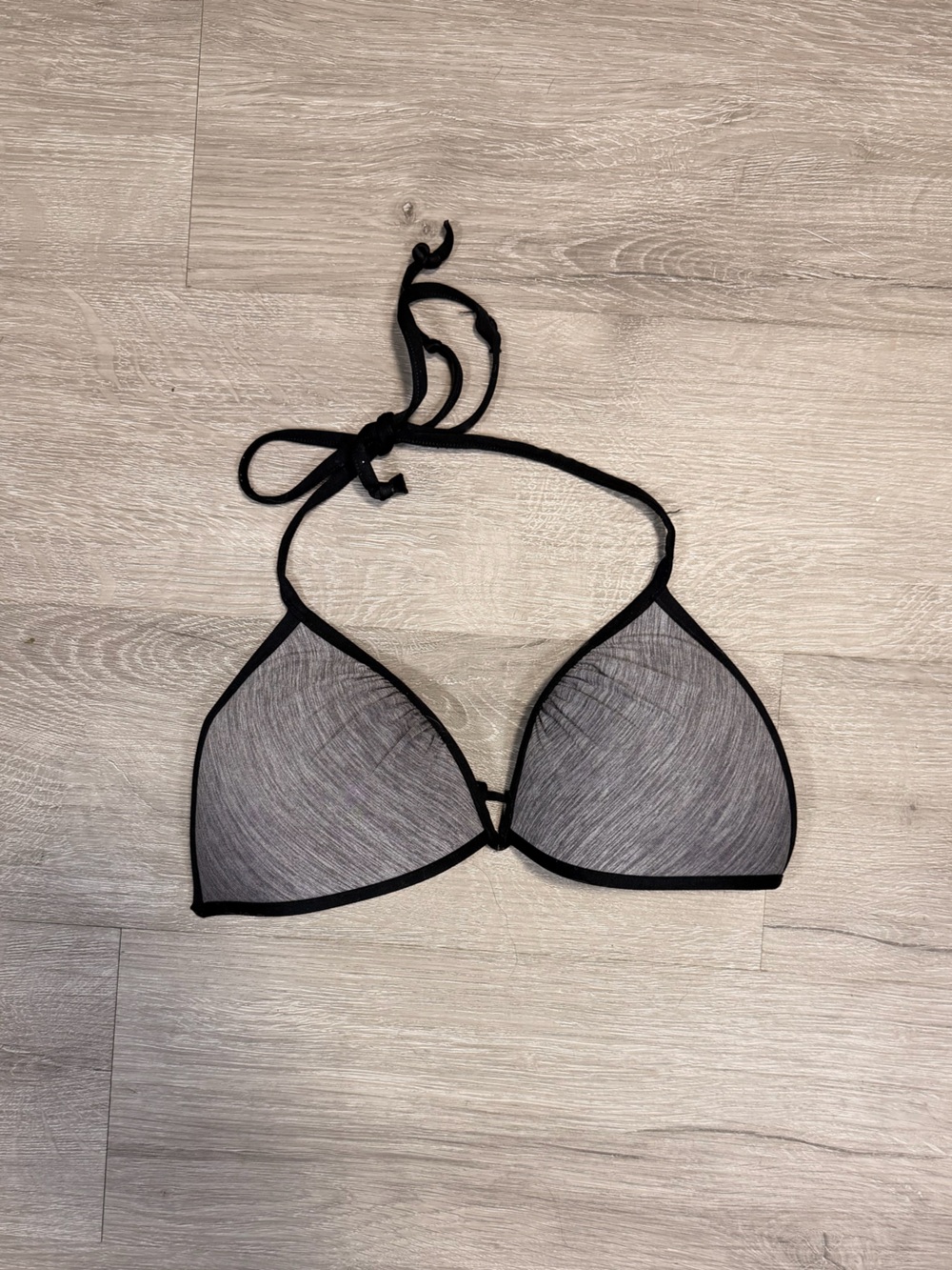 H&M Black Sheer Triangle Bikini Top